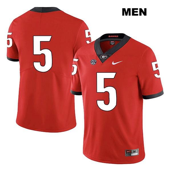 Georgia Bulldogs Men's Matt Landers #5 NCAA No Name Legend Authentic Red Nike Stitched College Football Jersey UBW7156OB